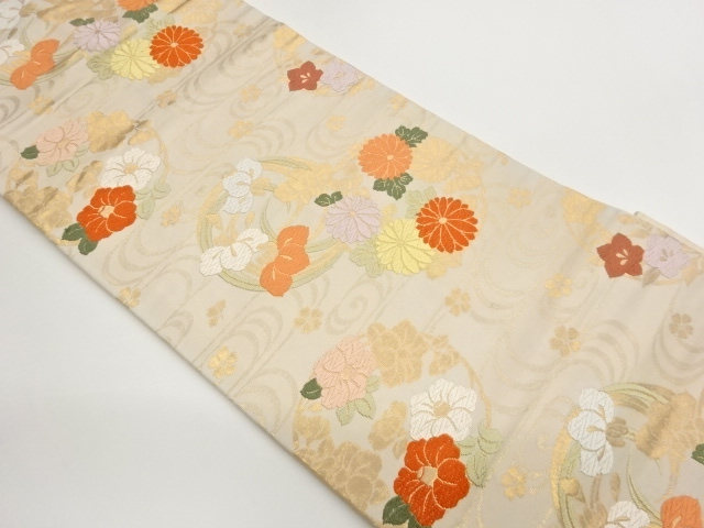 JAPANESE NAGOYA OBI / WOVEN SAKURA